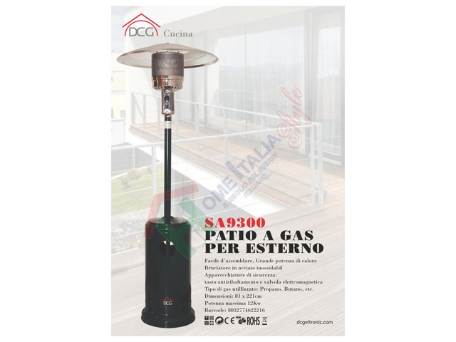 STUFA GAS PER ESTERNO SA9300 FUNGO