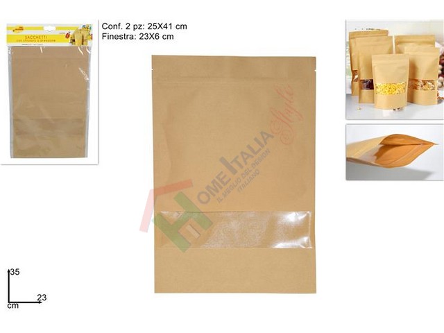 SACCHETTI IN CARTA C/CHIUSURA A