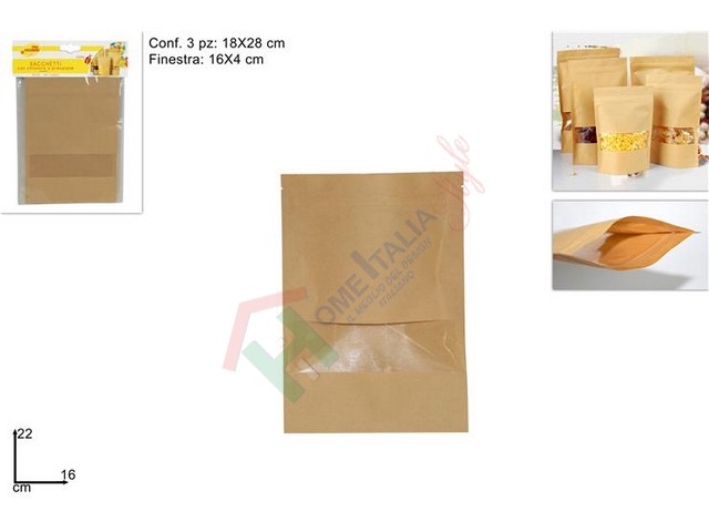 SACCHETTI IN CARTA C/CHIUSURA A