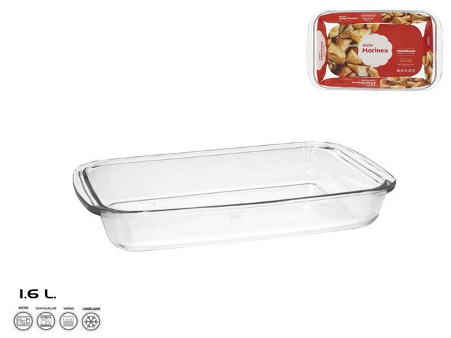TEGLIA VETRO RETTANGOLARE 30X18