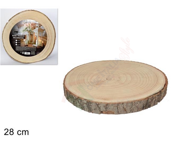 BASE TRONCO LEGNO 28CM YQ597-NATURAL&ccedil