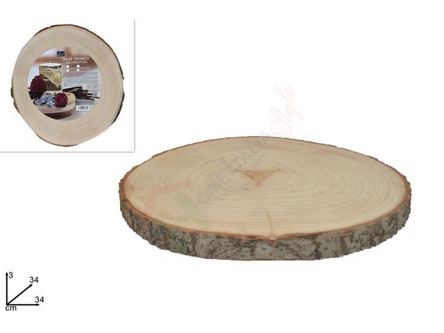 BASE TRONCO LEGNO 34CM YQ596-NATURAL&ccedil
