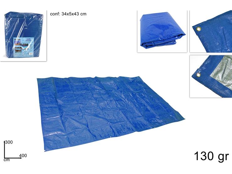 TELO PLASTICA 3X4 BLU DEV18016741