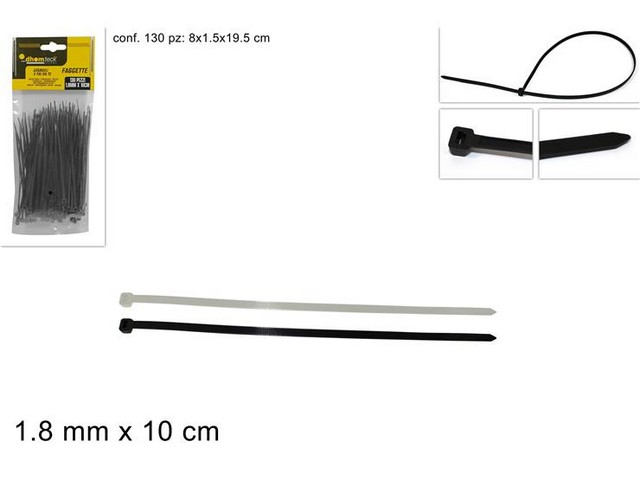 FASCETTE 130PZ 1,8mm*10CM 2COL2021018/2021019