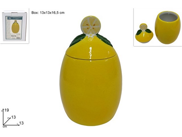 BARATTOLO CERAMICA 19 CM DECOROLIMONI