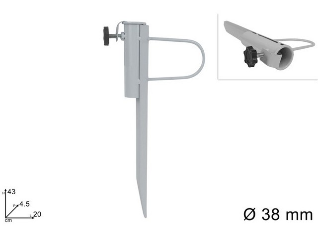 PICCHETTO PER OMBRELLONE FERRO BIANCO DIAM. 38MM HWP1603 (TSD1405-2)