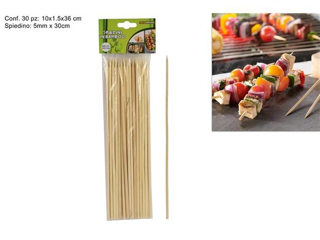 SPIEDINI BAMBOO 30CM 5MM 30PZ