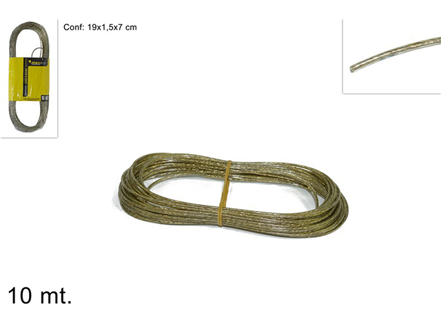 CORDA ACCIAIO PLASTIFICATA 10MT.