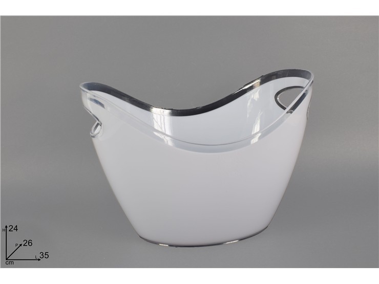SECCHIELLO PORTAGHIACCIO OVALE 35x26x24 BIANCO KH-869A