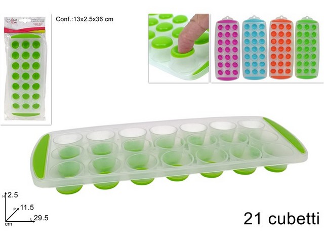FORMAGHIACCIO C/SILICONE 21CUBETTI 4COL TUS-044