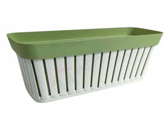 *BALCONETTA KRETA CM.50 BIANCO/VERDE