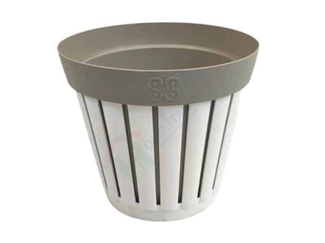 *VASO KRETA CM.20 BIANCO/TORTORA