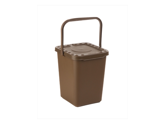 *PATTUMIERA ECOPLUS CHIUSA LT.10MARRONE
