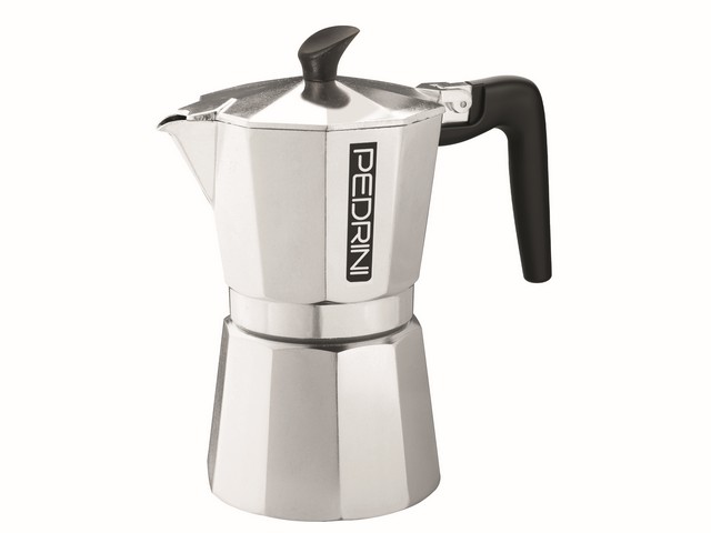 CAFFETTIERA 9084-3 6 TZ BRILLANTATA M/NERO SCATOLATA