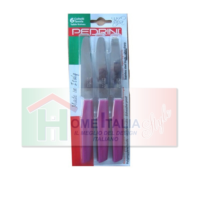 COLTELLI TAVOLA 6 PZ VIOLA 04GD067