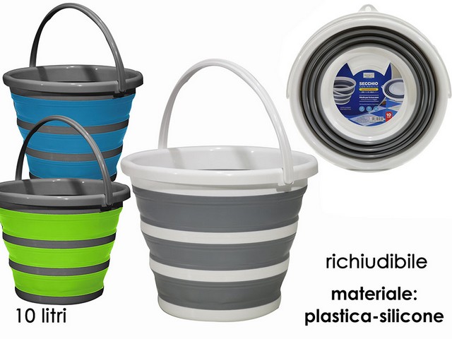 SECCHIO RICHIUDIBILE C/MANICO 10LT  605803