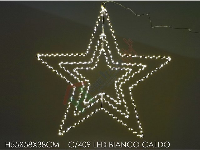 SET 3 STELLE C/409 LED BIANCO CALDO 405911