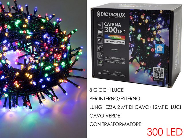 300 LUCI LED MULTIC X ESTERNO 449957I