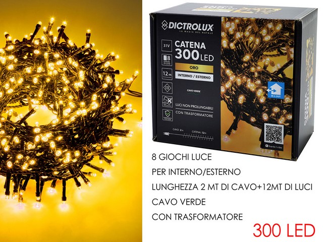 300 LUCI LED ORO X EST. PROGR.449957PI