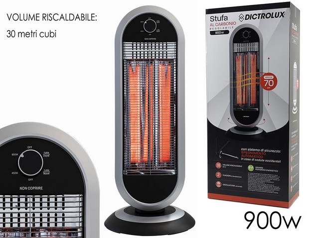 STUFA AL CARBONIO 900W 2TUBI 586116