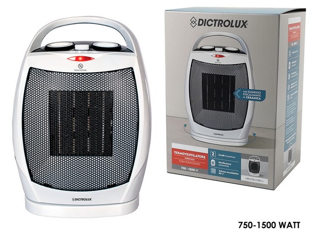 *TERMOVENTILATORE CERAM.1500W OSCILL.621600