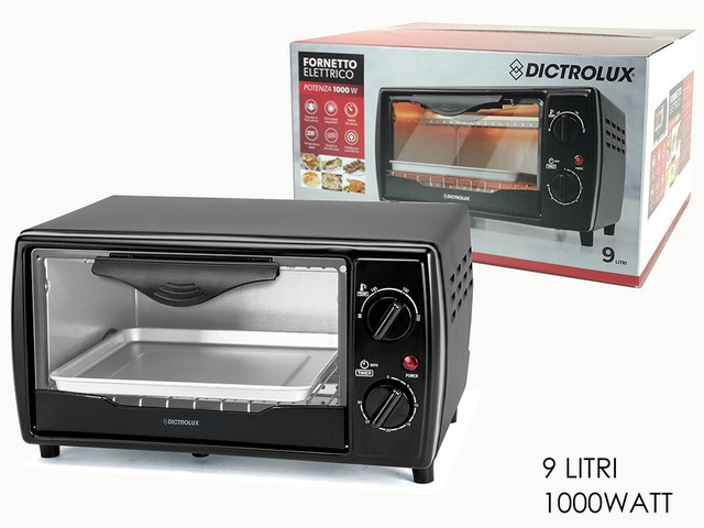 FORNETTO ELETTRICO 9LT 1000W NERO   877502 SCALDA BRIOCHES