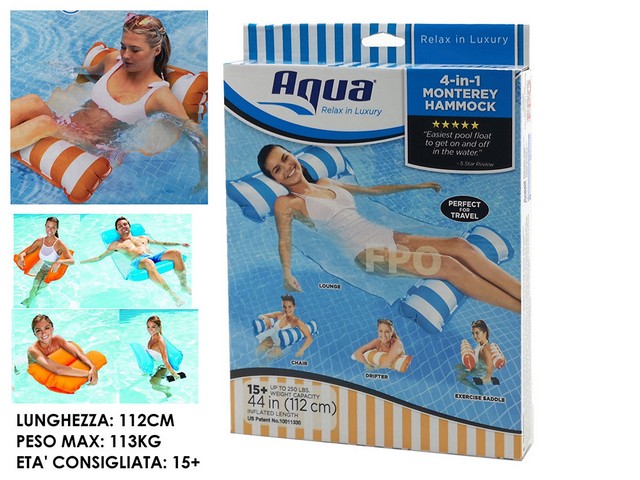 AQUA 4IN1 HAMMOCK 2ASS 316877