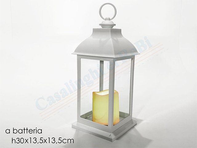 LANTERNA BIANCO B/O 30CM C/LED 6
