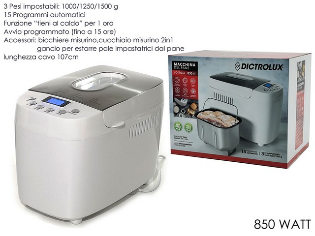 MACCHINA DEL PANE 850W BIANCA 884700