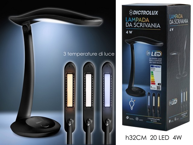 LAMPADA 20LED H32CM NERA 609602A DICTROLUX