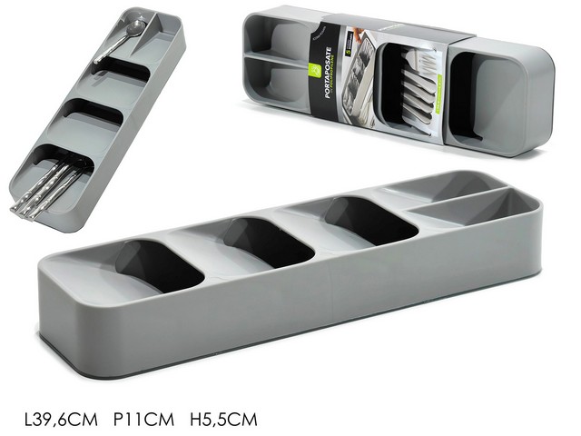 PORTAPOSATE 5 SCOMP.39.6X11XH5.5CM  GRIGIO 751200