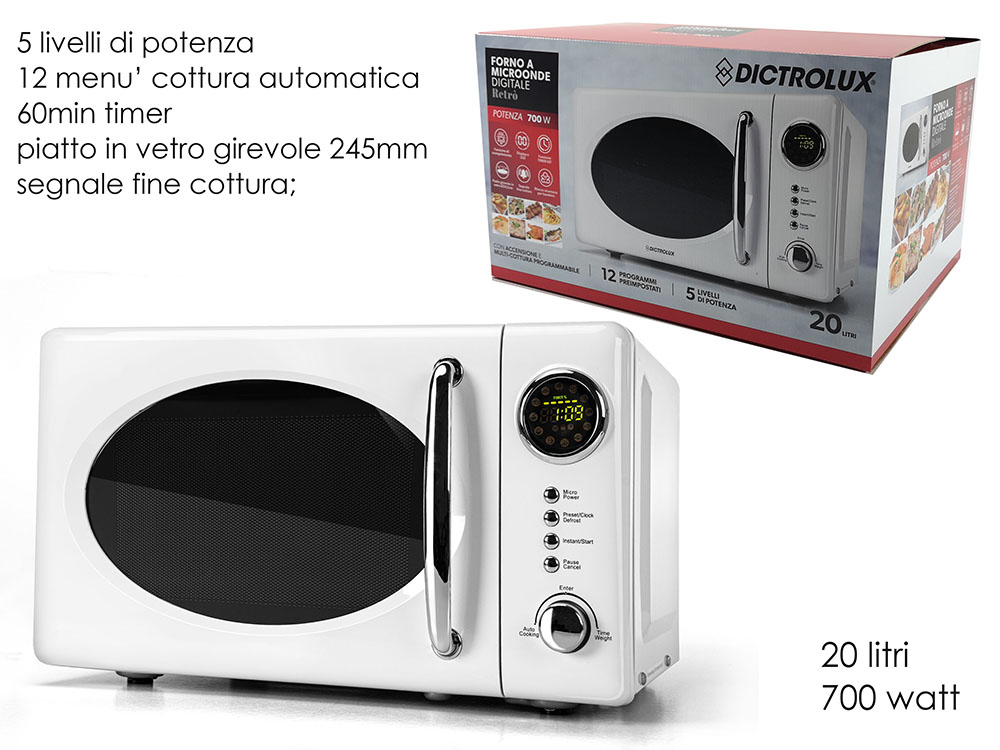 FORNO MICROONDE DIGIT.20LT 700WBIANCO