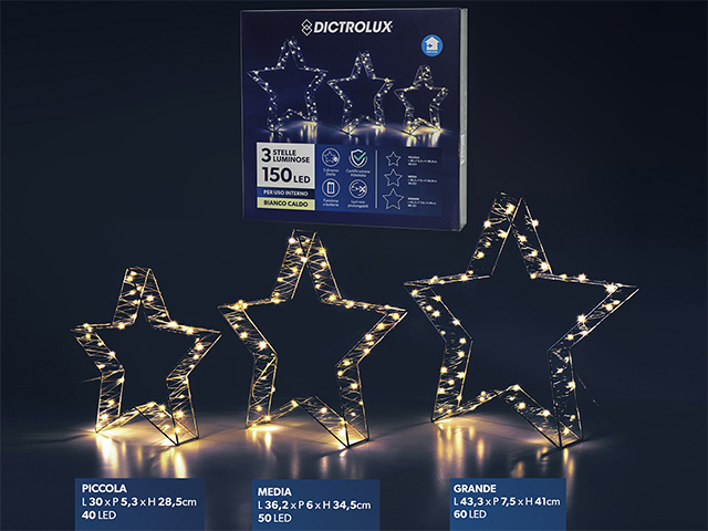 SET 3 STELLE B/O C/150 LED796290