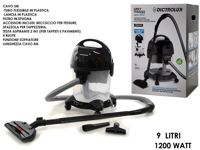 ASPIRAPOLVERE C/FILTRO ACQUA THIAGO 1200W 886704 DICTROLUX