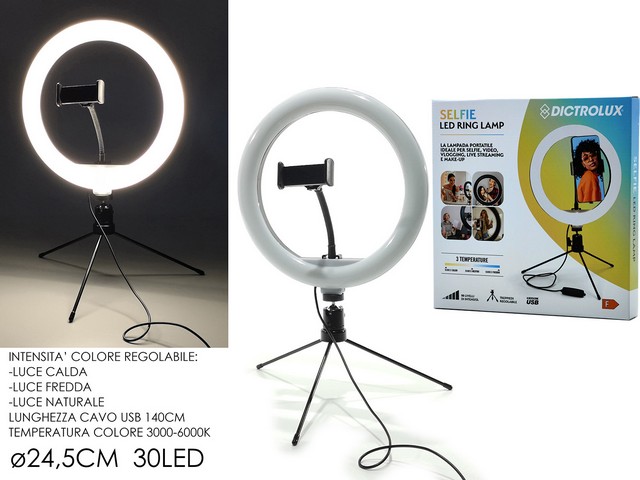 LAMPADA ANELLO Ø26CM C/TREPPIEDI    802403 DICTROLUX