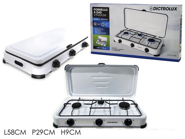 FORNELLO A GAS 3 FUOCHI C/COP. 871702