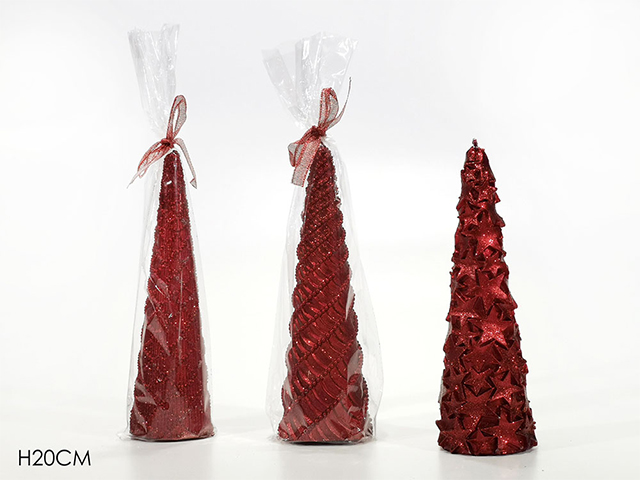 CANDELA ALBERO H20CM ROSSA 3ASS. 433460