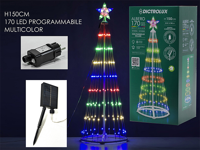 ALBERO SOLARE M1.5 C/170 LED PROG.MULTI 450102