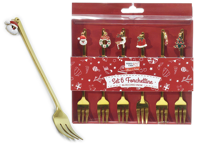 SET 6 FORCHETTINE NATALIZIE ORO727077