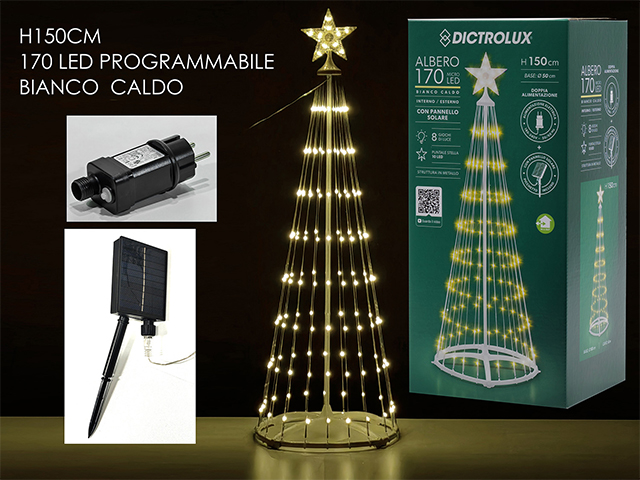 ALBERO SOLARE M1.5 C/170 LED PROG.B.CALO 450100
