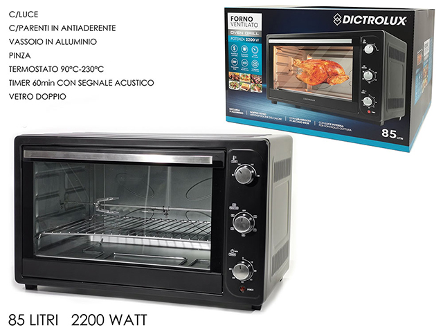 FORNO ELET.OVEN GRILL 85LT VENT. 2200W 877512