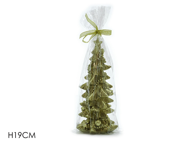 CANDELA ALBERO H19CM ORO 433455A