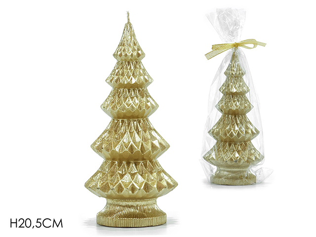 CANDELA ALBERO ORO H20,5CM 433248