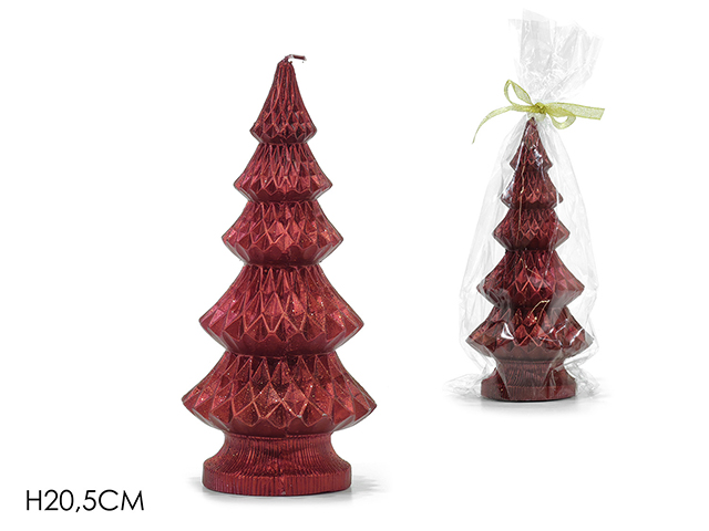 CANDELA ALBERO ROSSO H20,5CM 433250