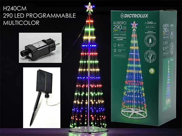 ALBERO SOLARE M2.4 C/290 LED PROG.MULTI 450107
