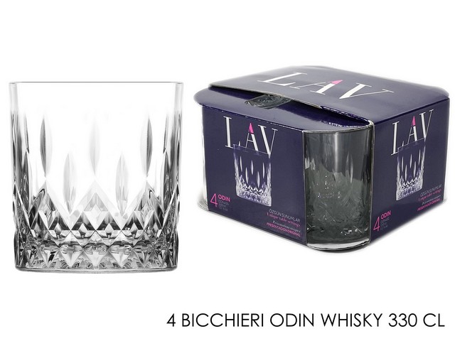 SET 4 BICCHIERI ODIN WHISKY 330CL 680561