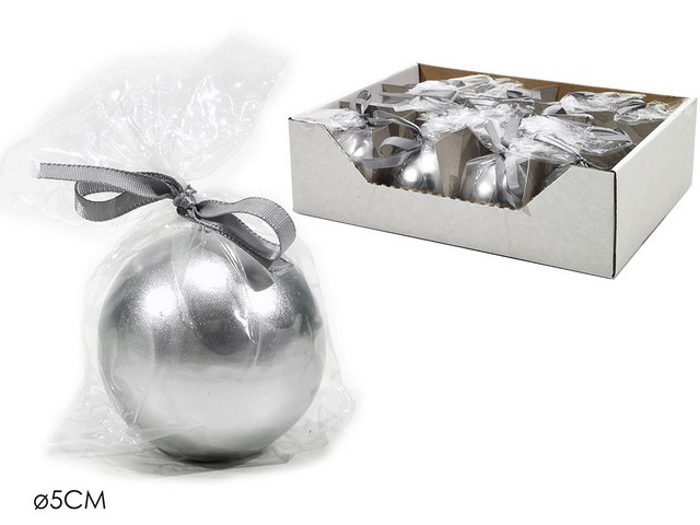CANDELA PALLA SILVER D.5CM 630458