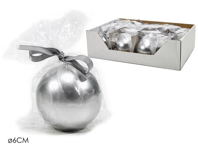 CANDELA PALLA SILVER D.6CM 630459