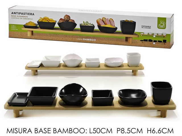 ANTIPASTIERE C/BASE BAMBOO 6PZ 635833
