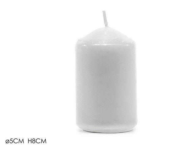 CANDELA CILINDRO Ø5XH8CM BIANCA699950